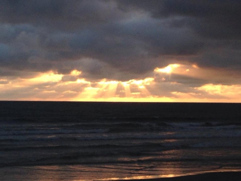Sunset over the ocean